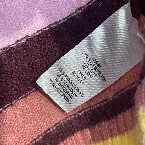 Cozy Oversized Colorful Striped Sweater - Picture 10 of 13